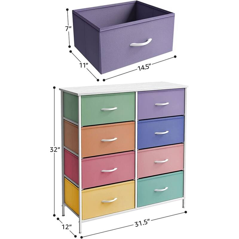Dressers for Bedroom with 8 Drawers, Chest of Drawers for Bedroom