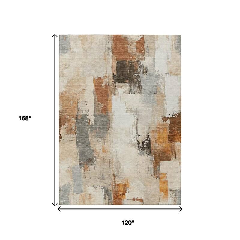 HomeRoots Abstract Transitional Rectangle Outdoor Rug