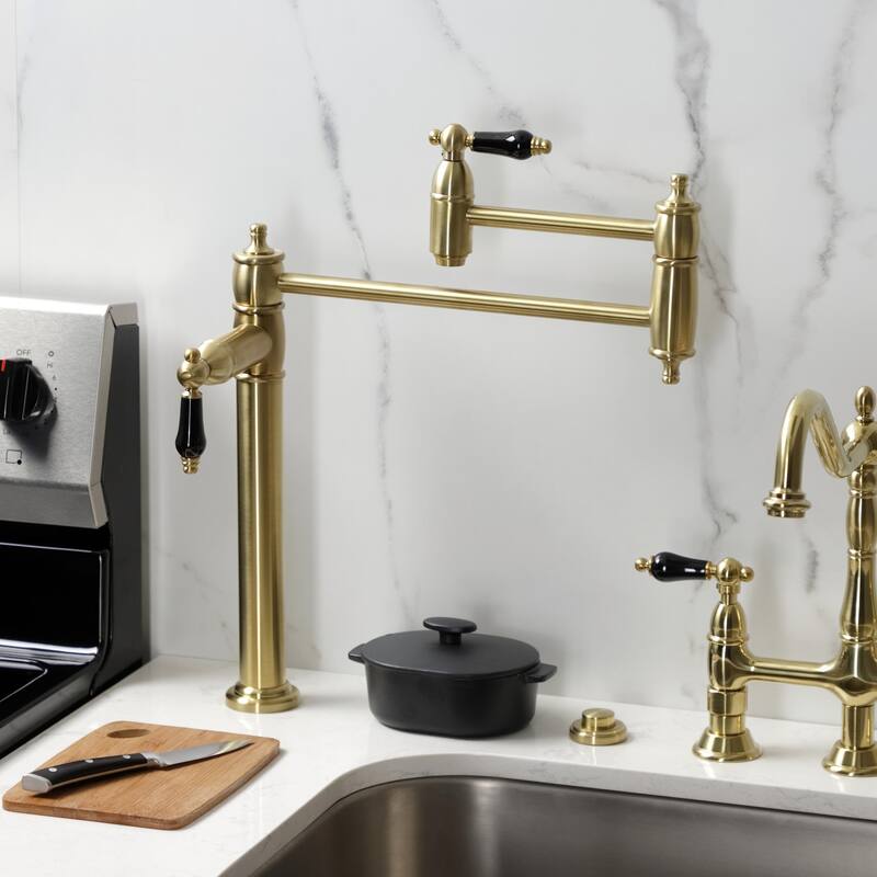 Kingston Brass Duchess Two-Handle 1-Hole Deck Mount Pot Filler Faucet