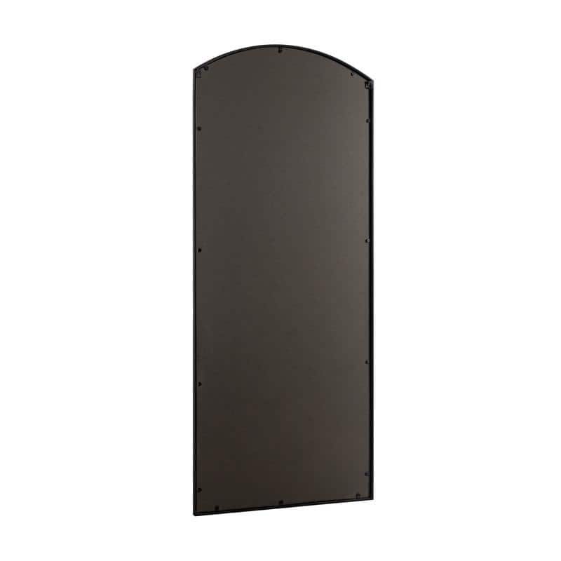 Wrought Iron Grid Full Length Arch Rectangle Frame Window Mirror Freestanding