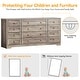 preview thumbnail 13 of 26, 12 Drawers Wood Dressers, 63" Long TV Stand Dresser for 65 Inch TV