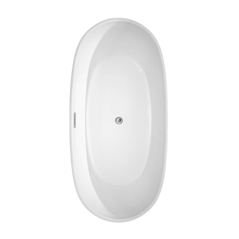 Wyndham Collection Rebecca 65-inch Freestanding Bathtub with Faucet