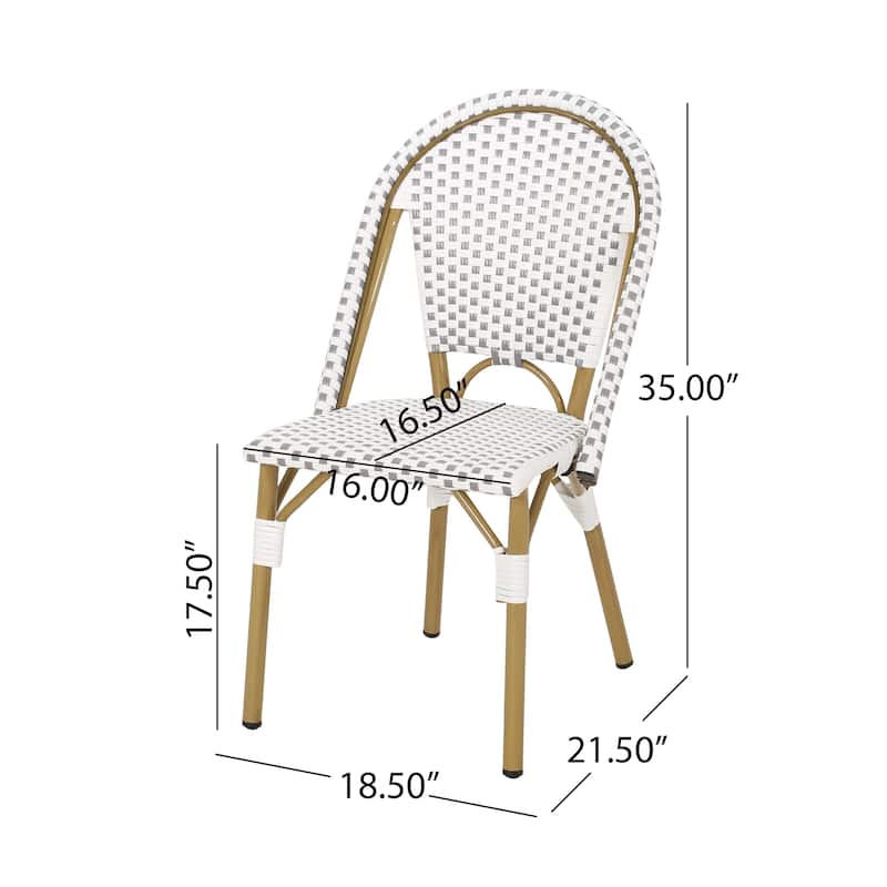 Elize Outdoor French Cafe Chairs (Set of 4) by Christopher Knight Home
