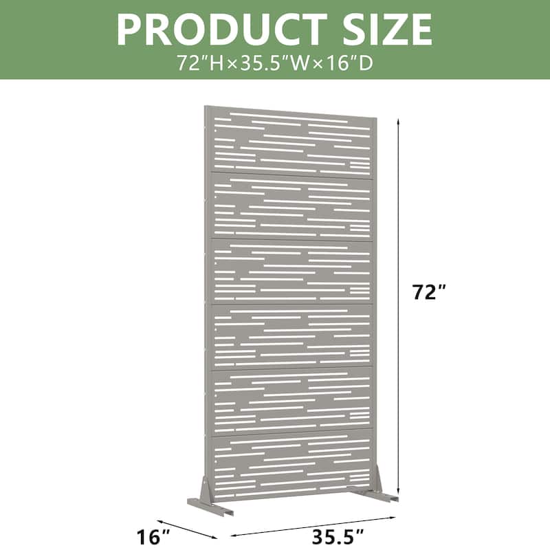 Shine Metal Privacy Screen Panel Free Standing