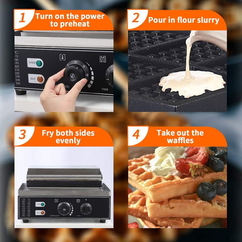 Electric Nonstick Commercial Waffle Cone Maker