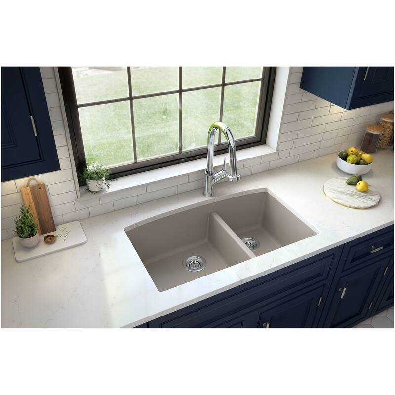 Karran USA QU-711 Quartz QU 32" Undermount Double Basin Quartz