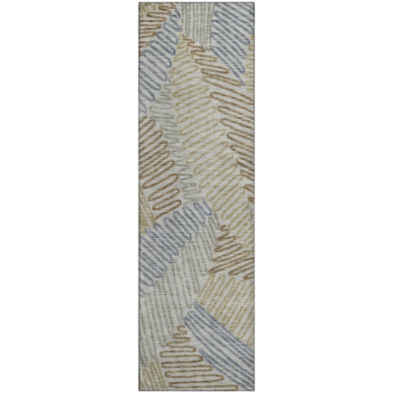 Premium Washable Super Soft Contemporary Leaf Mayfield Rug