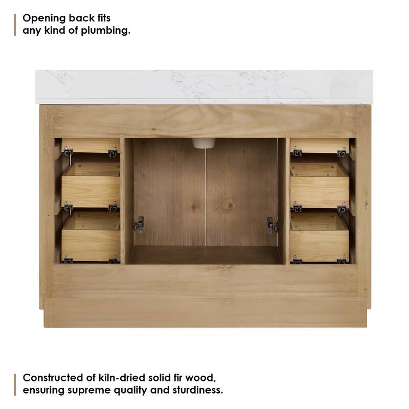 Altair Bellavia Bath Vanity in Weathered Fir with Mirror