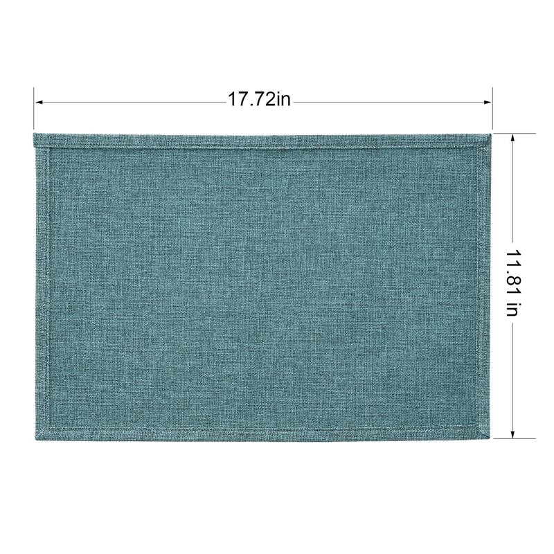 Linen Placemats Set of 4, Heat Resistant Dining Table Place Mats , Machine Washable