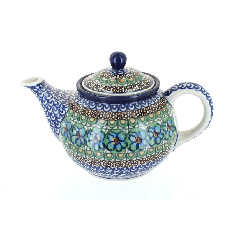 Blue Rose Polish Pottery 264 Ceramika Artystyczna Small Teapot