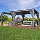 preview thumbnail 69 of 188, EROMMY Outdoor Louvered Pergola Gazebo with Adjustable Aluminum Rainproof Roof