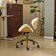preview thumbnail 25 of 42, PU Curved Office Chair With Antique Bronze Base