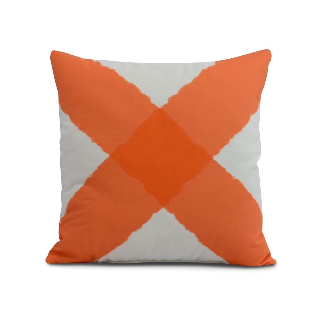 16 x 16 Inch X Marks the Spot Geometric Print Outdoor Pillow
