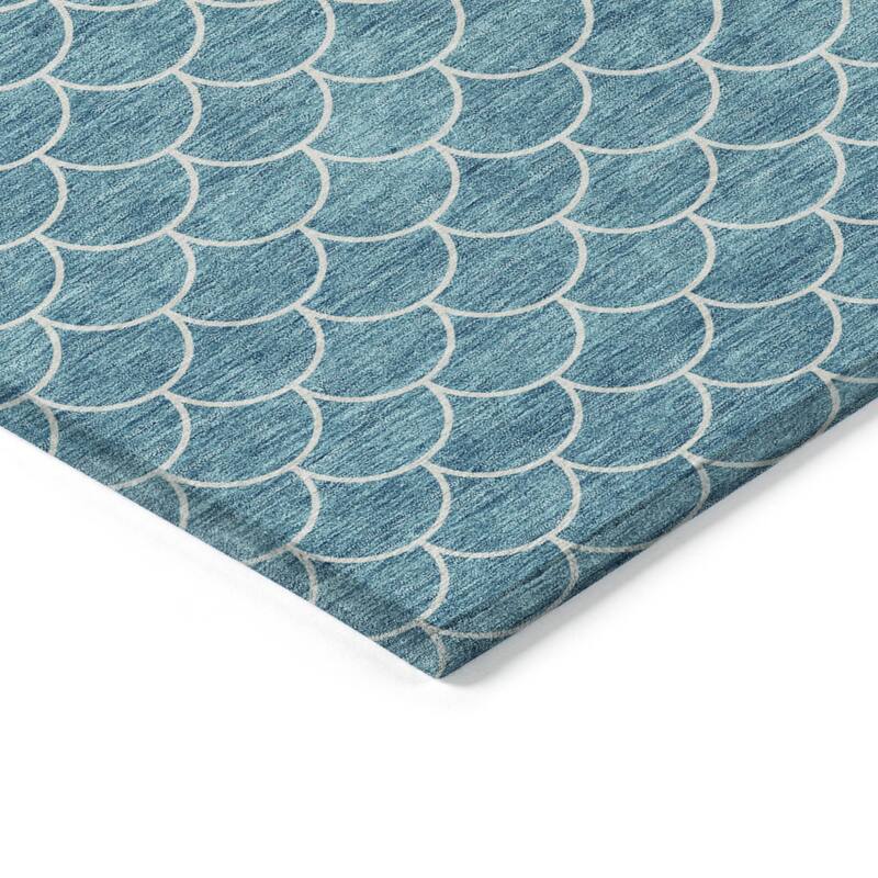 HomeRoots Geometric Transitional Rectangle Outdoor Rug