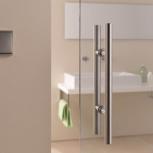 Modern Frosted Glass Sliding Barn Door with Hardware Kit