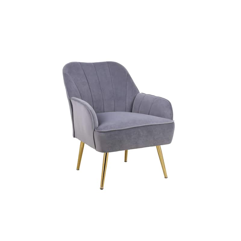 Modern Velvet Easy Assemble Sherpa Armchair for Living Room,Bedroom