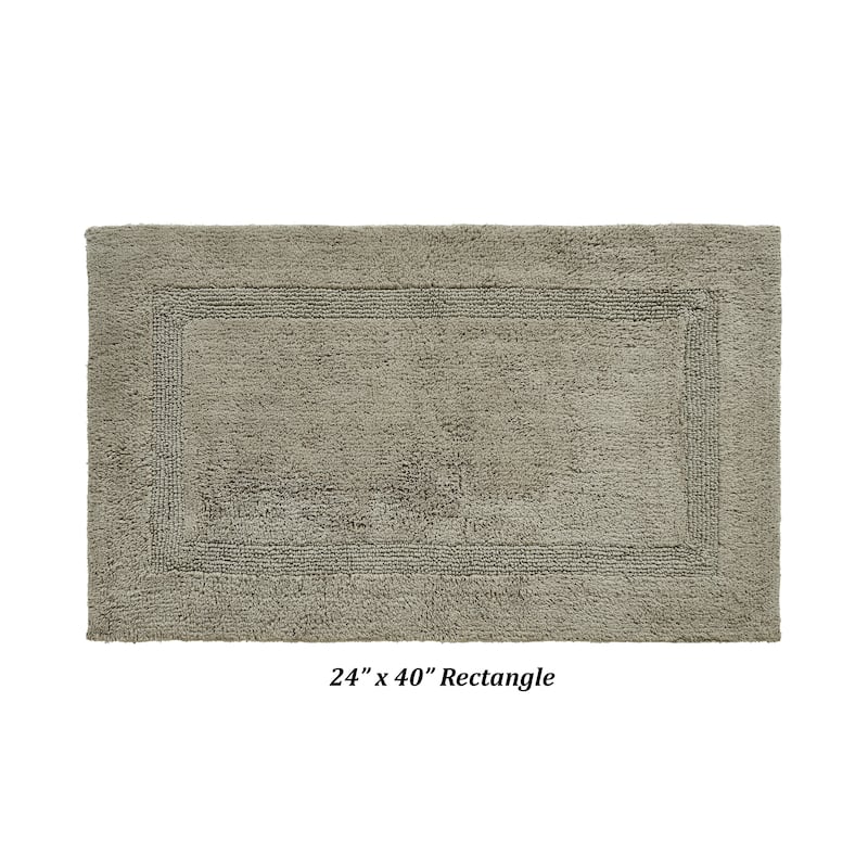 Better Trends Bath Rugs 100% Cotton Reversible Highly Water Absorbent Bathroom Rug for Shower, Sink, Bath Mats - Lux Collection