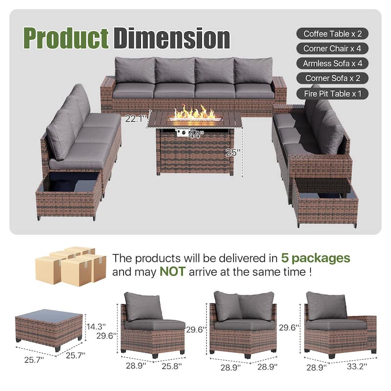 Patio Furniture Set , Outdoor Sectional Sofa Set