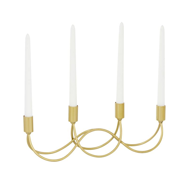 CosmoLiving by Cosmopolitan Gold Metal Candelabra