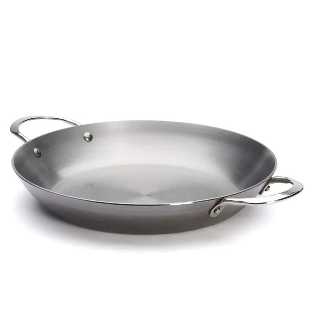 Mineral B Element Carbon Steel 2 Handles Paella Pan, 12.5-Inch, Silver