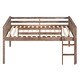 preview thumbnail 53 of 56, Twin or Full Size Low Loft Bed with Hanging Clothes Racks for Boys Girls, Concise Wood Kids Bed Frame(No Box Spring Needed)