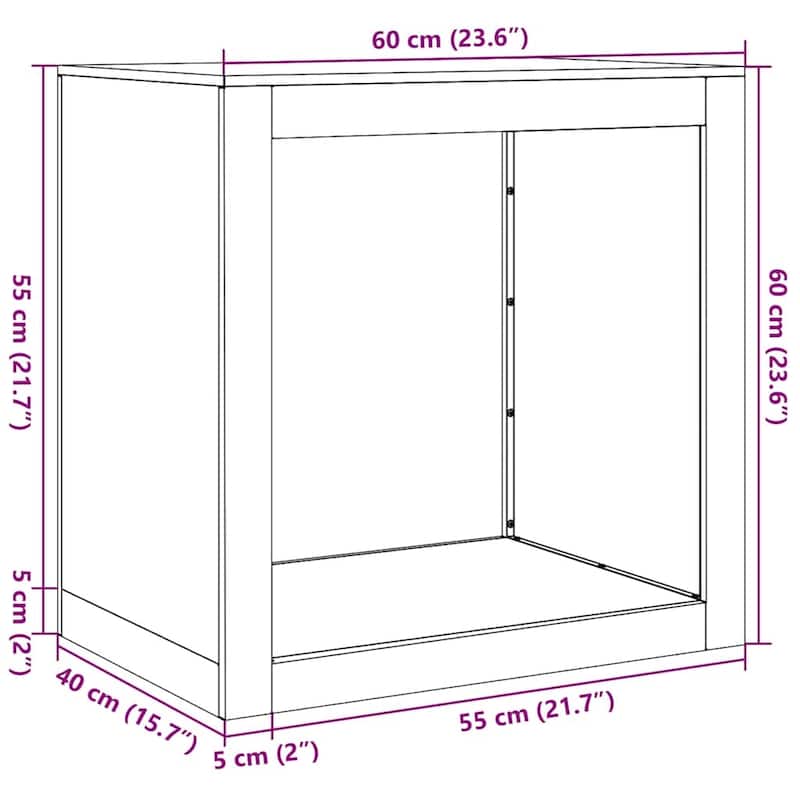 vidaXL Firewood Rack Steel