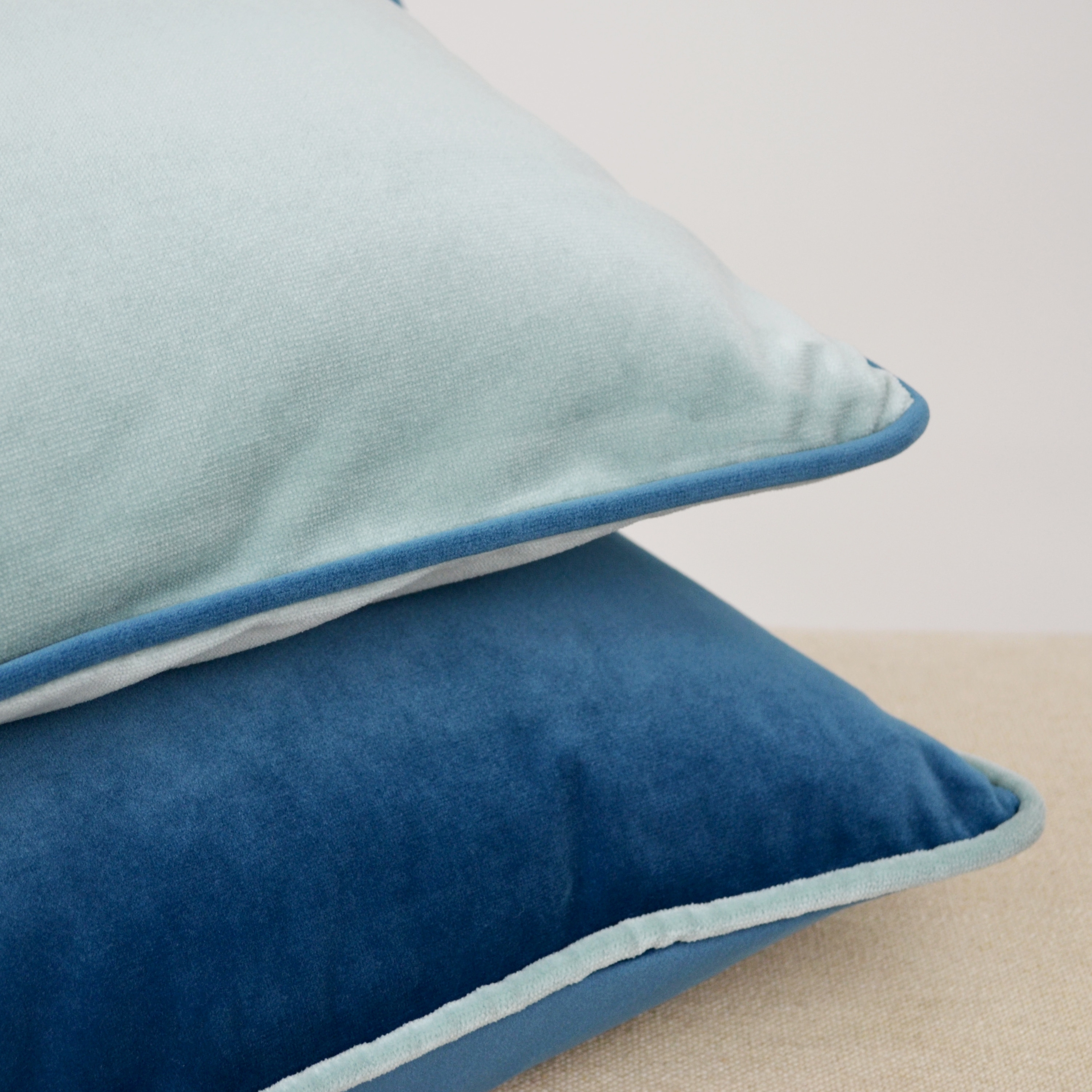 Velvet deals piped cushions