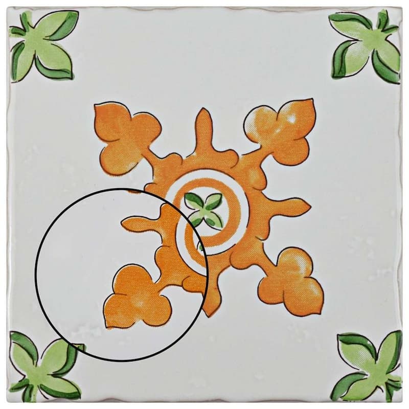 Merola Tile 5.125x5.125-inch Nove Centro Paterna Deco Ceramic Wall Tile