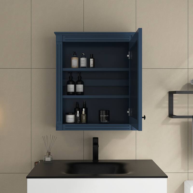 24'' x 27'' Wall Mounted Medicine Cabinet with Height Adjustable Shelf