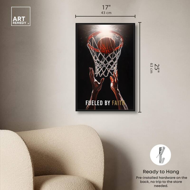 Fueled by Faith Basketball Canvas by Art Remedy