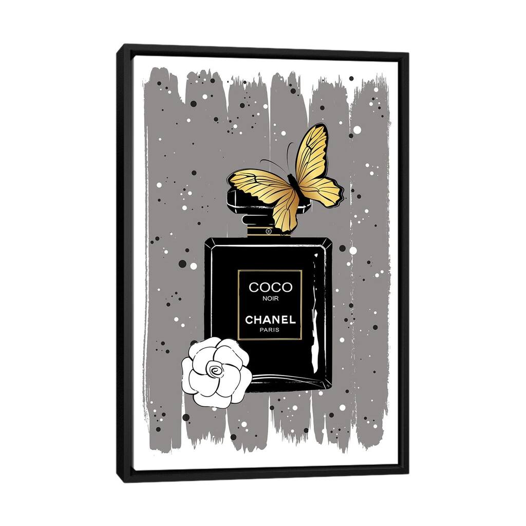 iCanvas "Noir Butterfly" by Martina Pavlova Framed Canvas Print