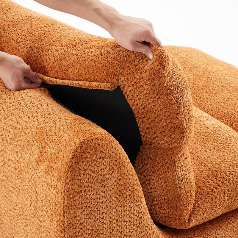 Upholstered Accent Sofa, Modern Armchair with Soft Cushioned Seat, Stylish Sofa for Living Room, Bedroom, or Office