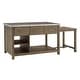 preview thumbnail 35 of 96, Tali Reclaimed Look Extendable Kitchen Island by iNSPIRE Q Classic Grey Finish - Stainless Steel Top