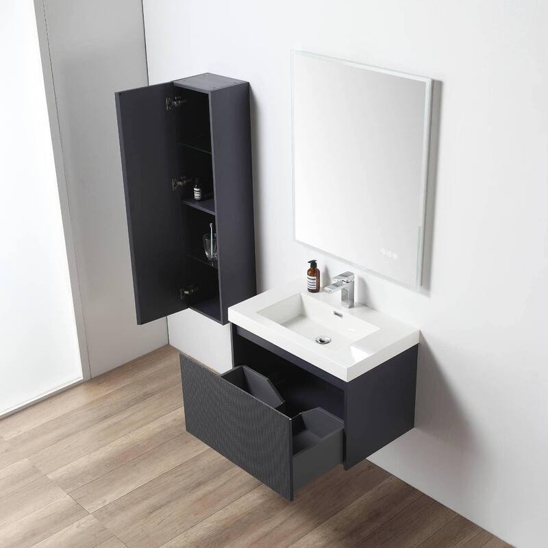 Blossom Positano 30" Floating Vanity with Sink & Side Cabinet