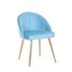 preview thumbnail 31 of 40, Porthos Home Daija Velvet Dining Chairs with Gold Legs