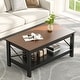 preview thumbnail 28 of 47, Farmhouse Coffee Table with Storage 2-Tier Center Table for Living Room
