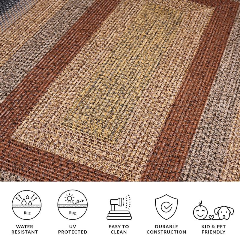 SAFAVIEH Handmade Braided Ecenur Indoor/Outdoor Machine Washable Rug