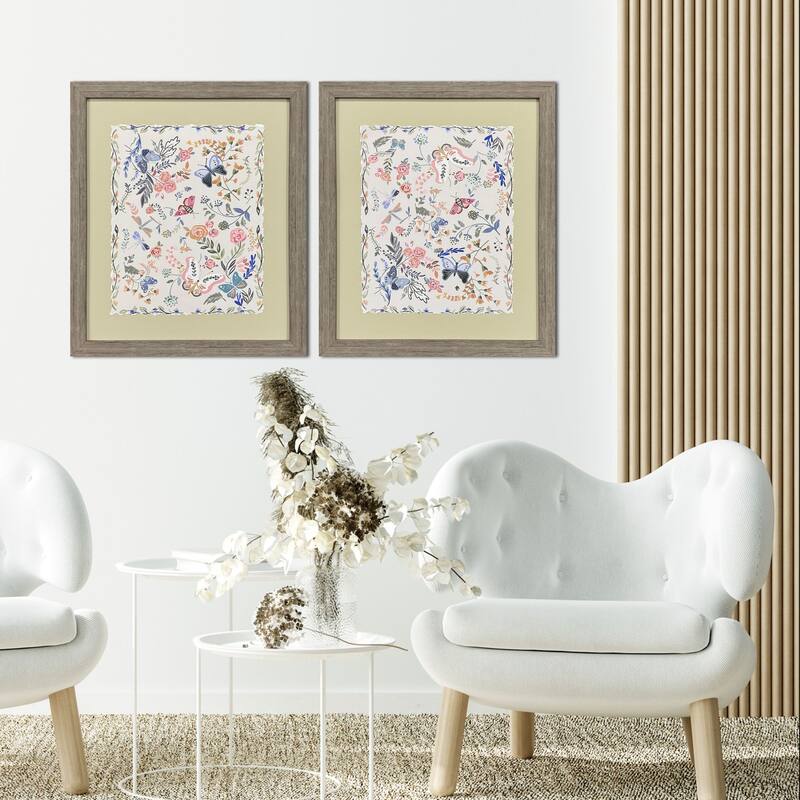 Paragon Garden Friends Framed Art - Set of 2 - 2-piece Set