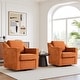 preview thumbnail 70 of 177, 2 Set Modern Swivel Accent Arm Chair for Living Room Orange-Chenille