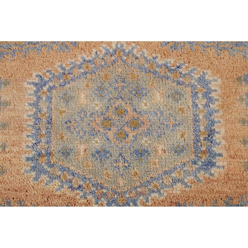 Geometric Viss Oriental Runner Rug Hand-Knotted Wool Carpet - 2'5"x 8'2"