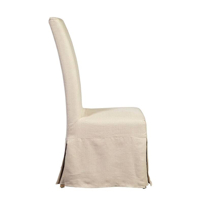 Furniture Classics Fabric Linen Slip Covered Parsons Chair