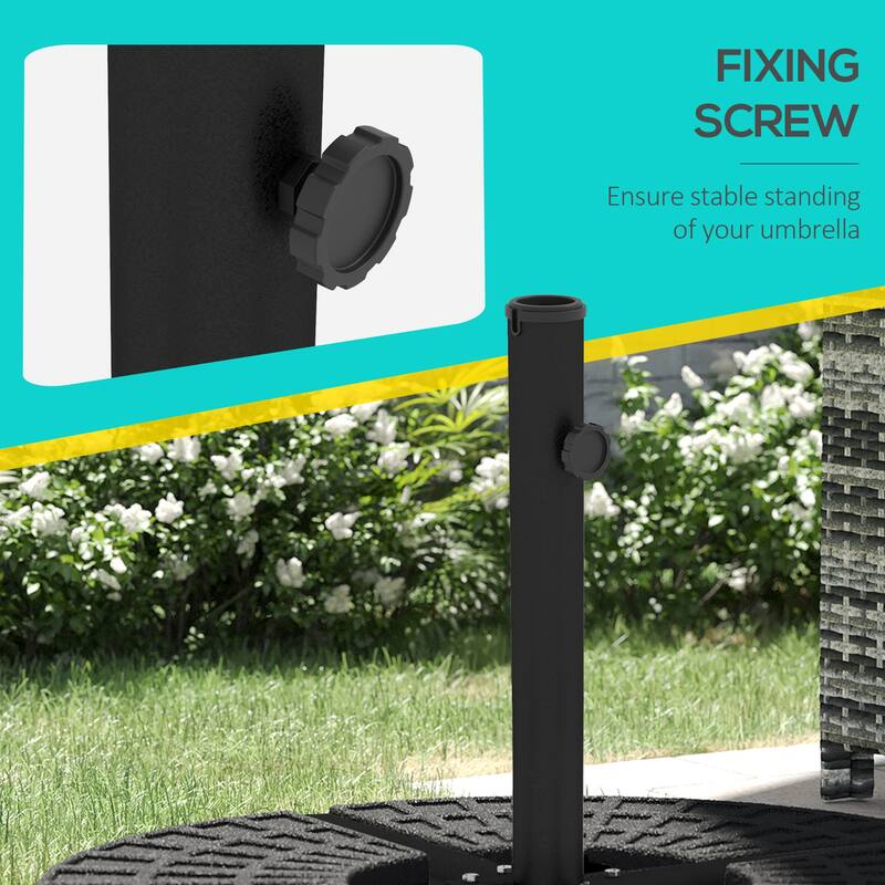 Outsunny Outdoor Universal Cross Brace Stand for Small Offset Umbrella and Market Umbrella, Cross Umbrella Base