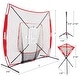 preview thumbnail 8 of 7, ZELUS 7x7ft Baseball Net Kit with with Carry Bag Ball Caddy & 12 Baseballs