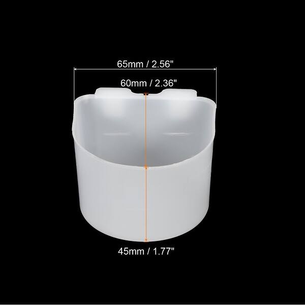 Mini Bird Feeder Cage Cups Pigeon Water Bowl Flat Feeding Container, White 6pcs Bed Bath