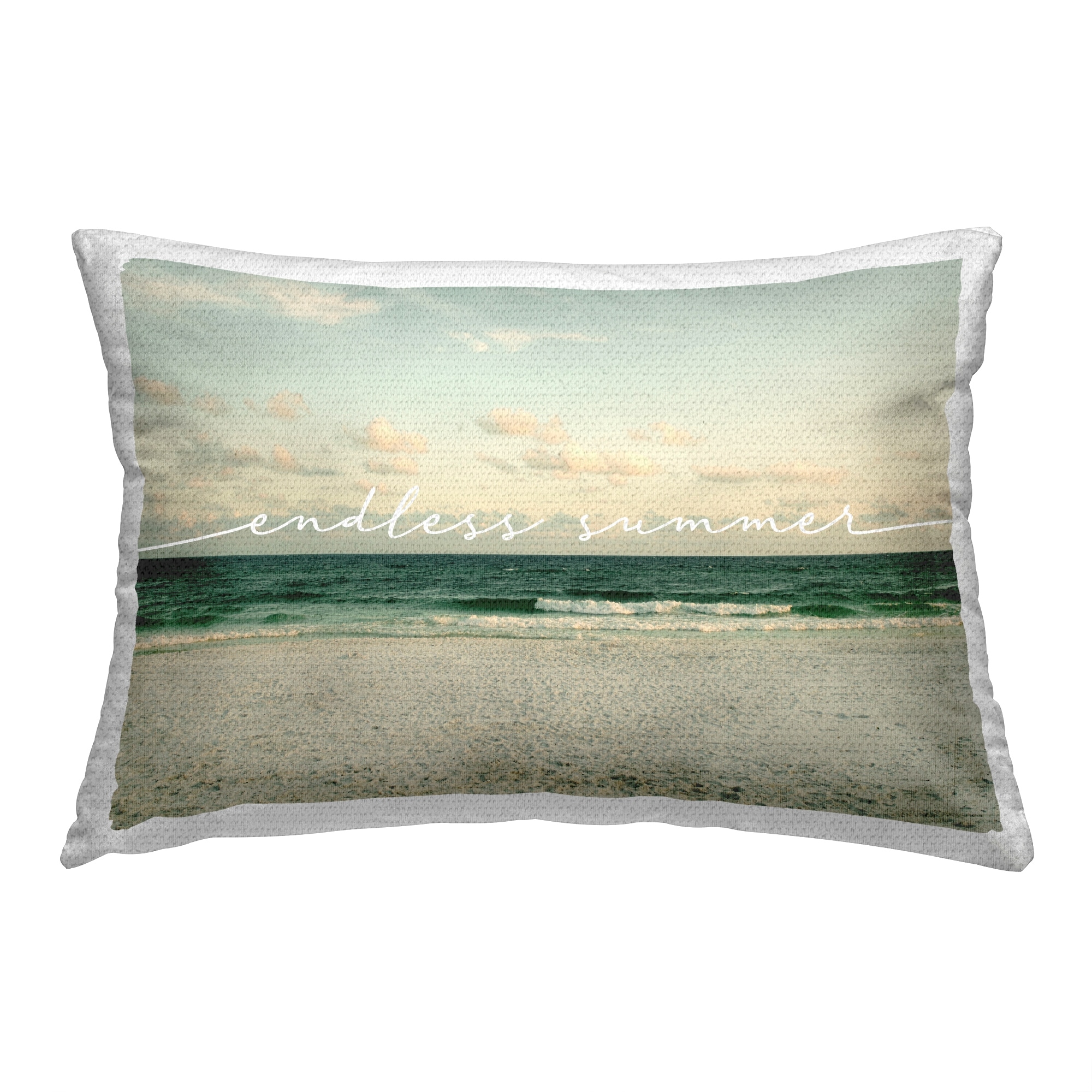 Stupell Endless Summer Phrase Printed Outdoor Throw Pillow Design by Lil' Rue