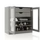 preview thumbnail 45 of 47, Palace Imports 100% Solid Wood Short Clear Glass Bathroom Storage Cabinet with 2 Drawers, 32" W x 35.75" H