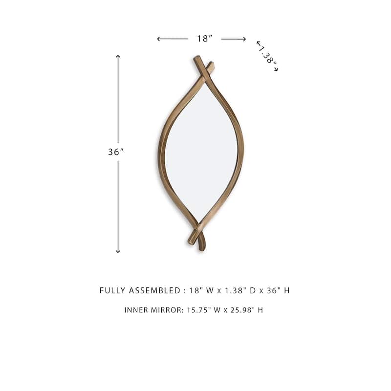 Signature Design by Ashley Bartner Gold Accent Mirror - 18.11" W x 1.25" D x 36.02" H