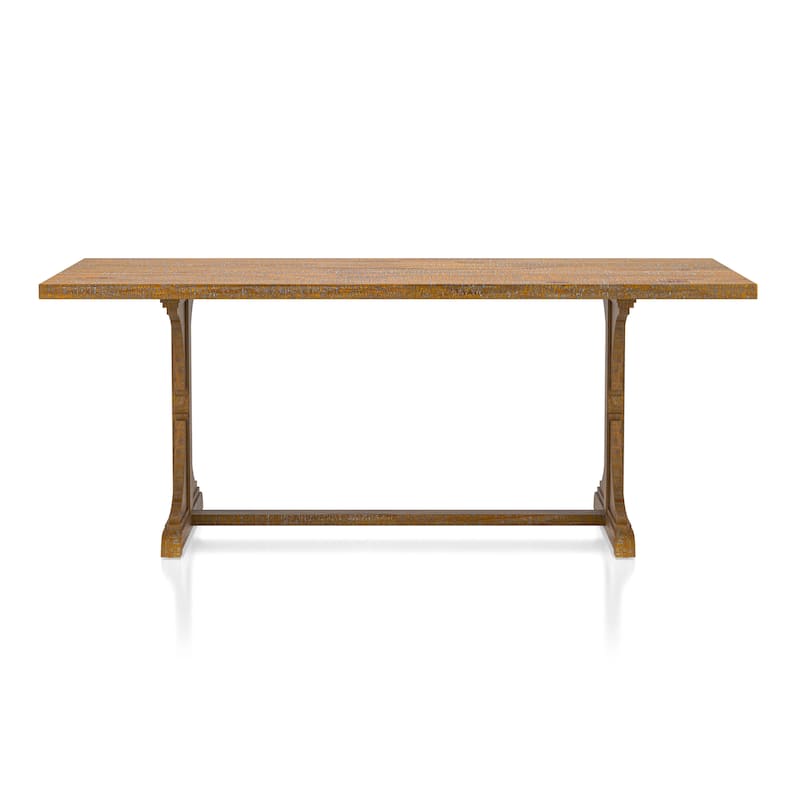 Furniture of America Badri Rustic 76-inch Solid Wood Dining Table
