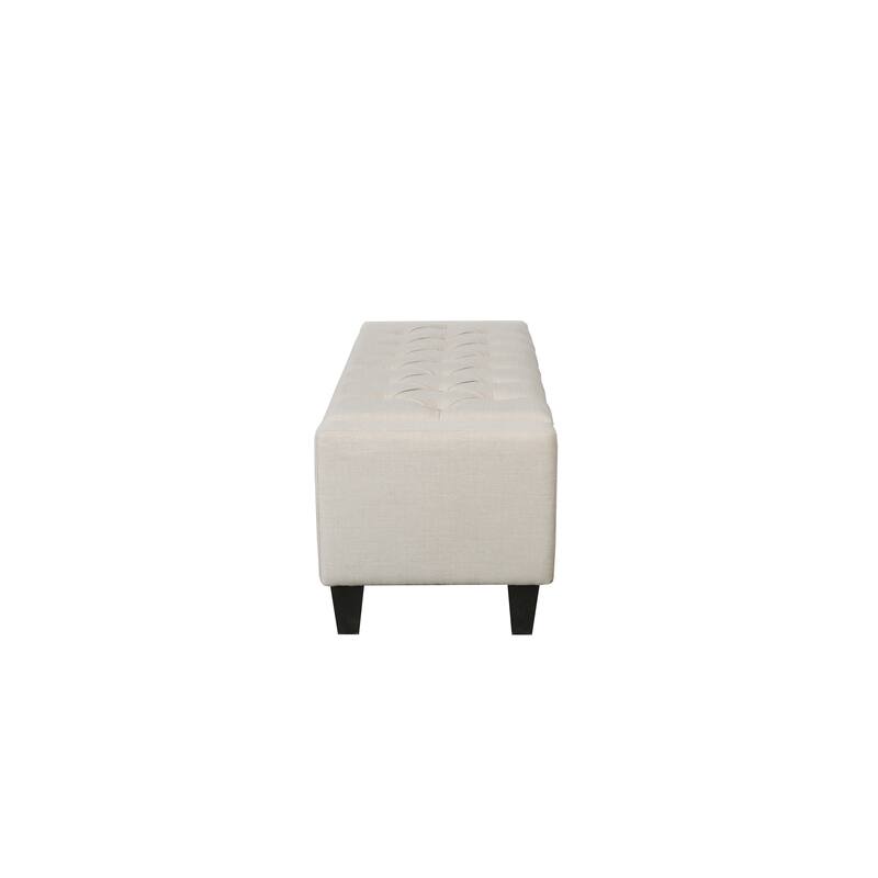 Porthos Home Wren Fabric Button Tufted Storage Bench