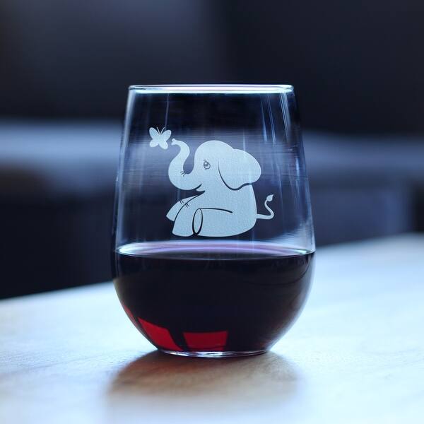 Hand Engraved Stemless Wine Glass, 17 oz, Elephant, Dishwasher Safe - Bed  Bath & Beyond - 41975752